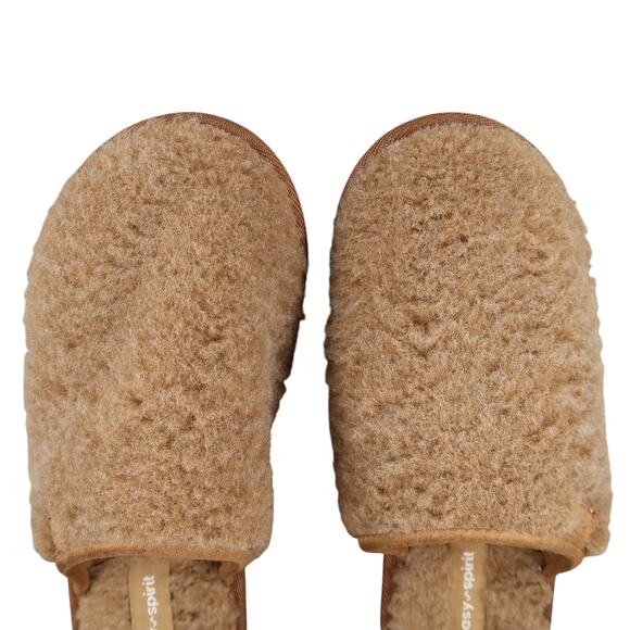 Easy Spirit Shoes Womens 9/10 Slippers Mule Slip On Faux Fur Comfort Casual Tan - Picture 6 of 11